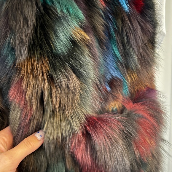 Zadig & Voltaire Deluxe Multicolor Fur Vest - Picture 6 of 10
